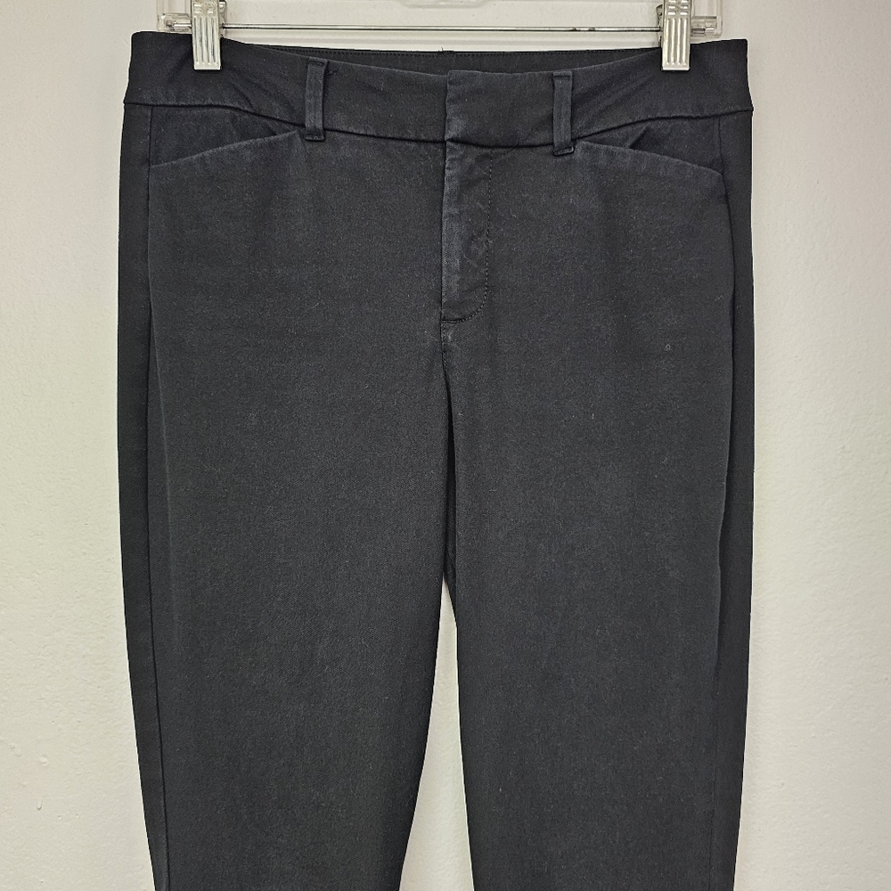 Old Navy Pants Pixie High Waisted  Stretch Black Zip Front Sz 4 Office Career